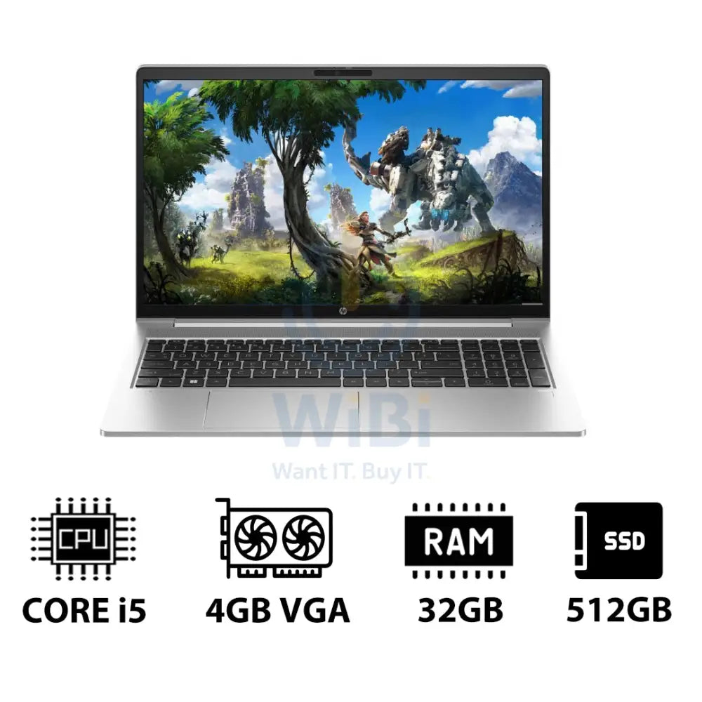 HP ProBook 450 G10 - 15.6’’ FHD / i5 / 32GB / 512GB (NVMe M.2 SSD) / 4GB VGA / DOS (Without OS) / 1YW - Laptop Laptops