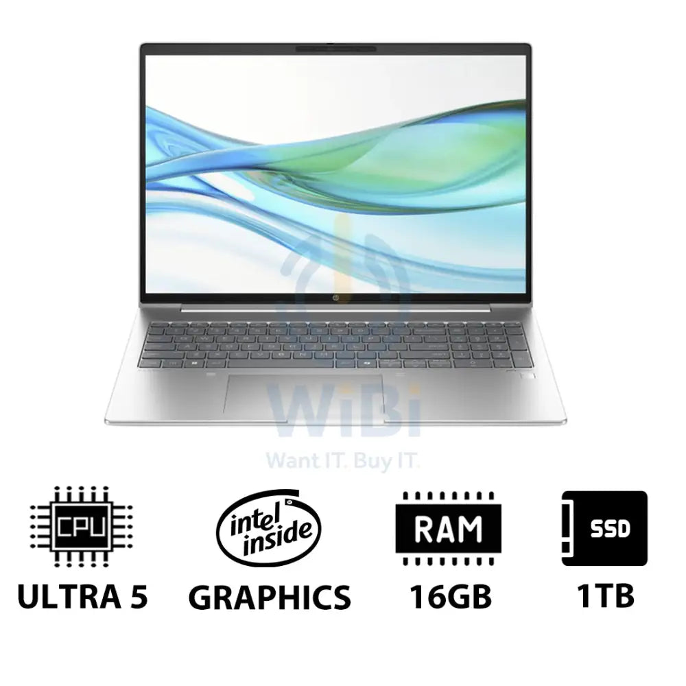 HP ProBook 460 G11 - 16’’ WUXGA / Ultra 5 125U / 16GB / 1TB (NVMe M.2 SSD) / DOS (Without OS) / 1YW / Pike silver