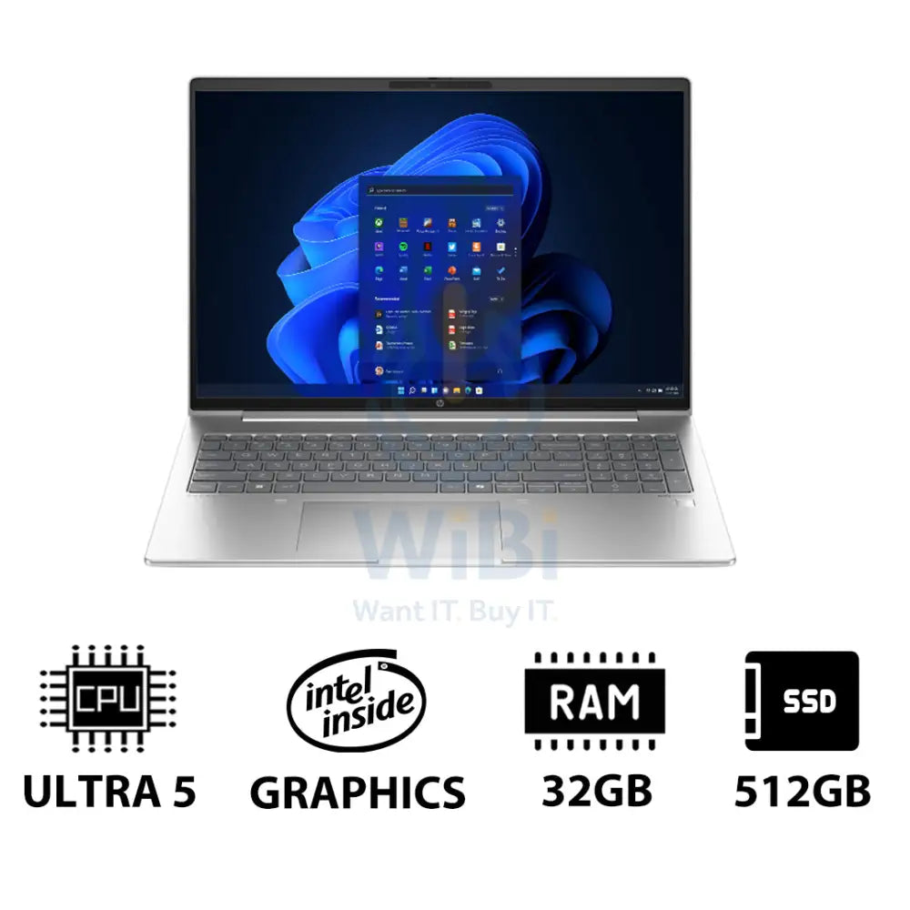 HP ProBook 460 G11 - 16’’ WUXGA / Ultra 5 125U / 32GB / 512GB (NVMe M.2 SSD) / Win 11 Pro / 1YW / Pike silver - Laptop
