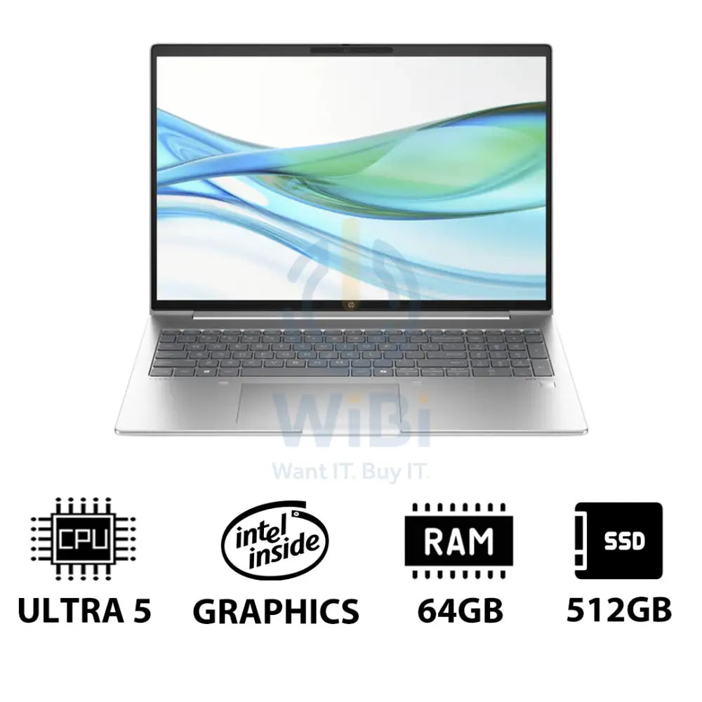 HP ProBook 460 G11 - 16’’ WUXGA / Ultra 5 125U / 64GB / 512GB (NVMe M.2 SSD) / DOS (Without OS) / 1YW / Pike silver