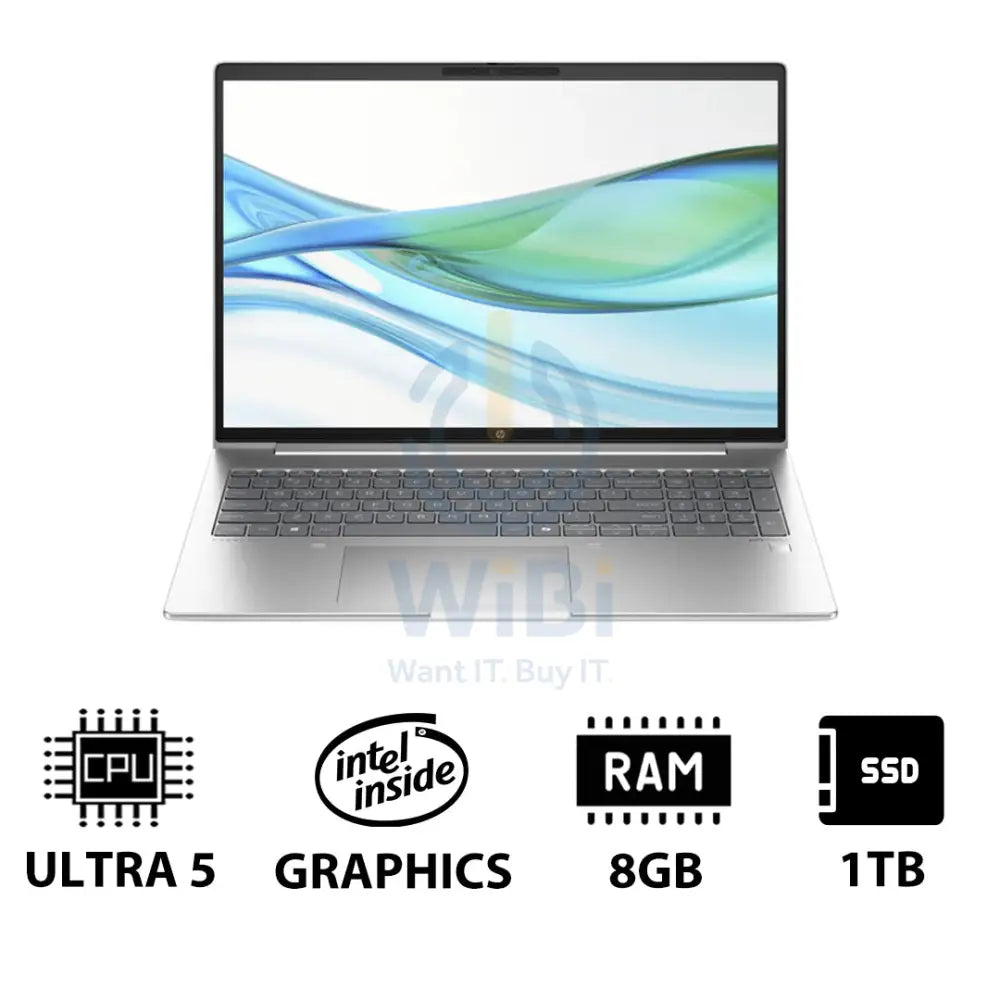 HP ProBook 460 G11 - 16’’ WUXGA / Ultra 5 125U / 8GB / 1TB (NVMe M.2 SSD) / DOS (Without OS) / 1YW / Pike silver