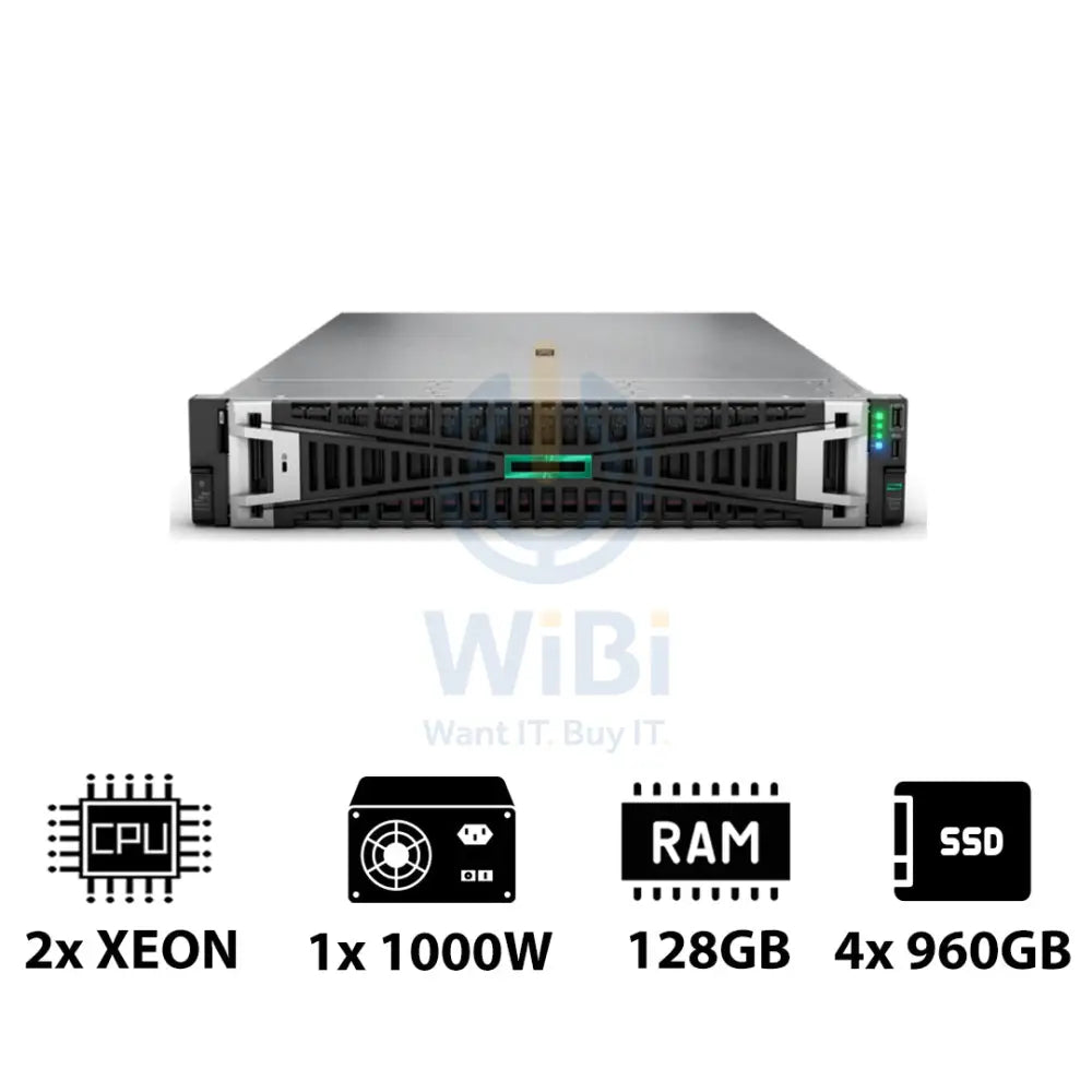 HP ProLiant DL380 G11 - 2x Xeon Gold 5416S 2.00GHz / 16-Cores / 128GB / 4x 960GB SSD / 1000Watts / Rack(2U) Server &
