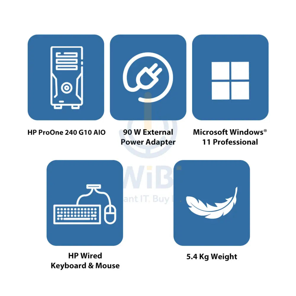 HP ProOne 240 G10 AIO - i5 / 8GB / 1TB (NVMe M.2 SSD) / 23.8’’ FHD Non-Touch / Win 11 Pro / 1YW / Grey - Desktop