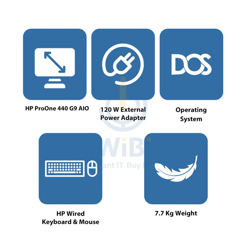 HP ProOne 440 G9 AIO - i7 / 8GB / 512GB (NVMe M.2 SSD) / 23.8’’ FHD Non-Touch / DOS (Without OS) / 1YW - Desktop