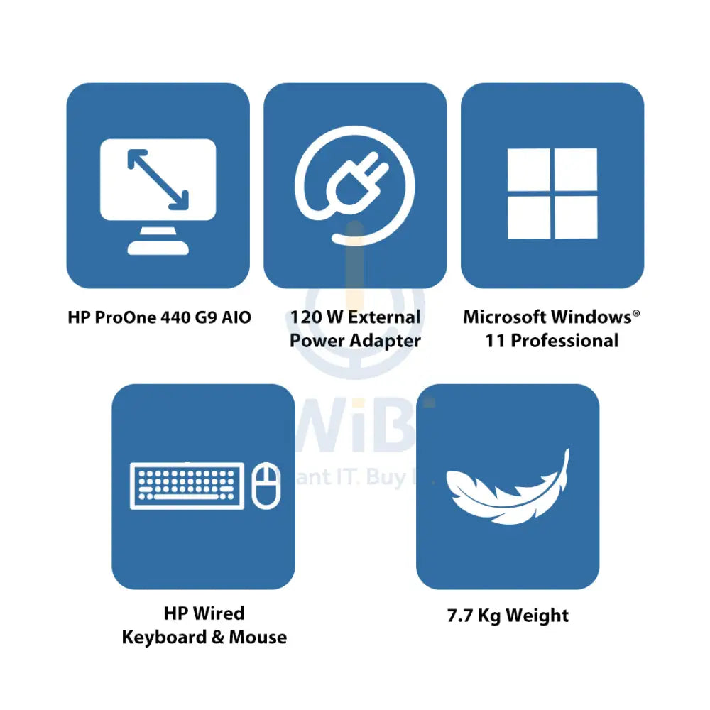 HP ProOne 440 G9 AIO - i7 / 8GB / 512GB (NVMe M.2 SSD) / 23.8’’ FHD Non-Touch / Win 11 Pro / 1YW - Desktop Desktop &