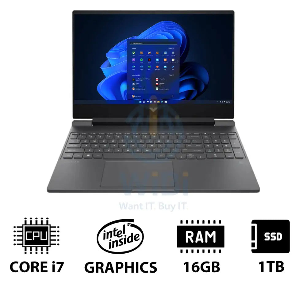 HP Victus 15-FA2093DX - 15.6’’ FHD / i7 / 16GB / 1TB (NVMe M.2 SSD) / RTX 5060 6GB GDDR7 / Win 11 Pro / 1YW / English