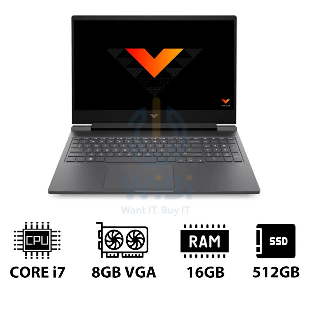 HP Victus Gaming Laptop 16-R0008NE - 16.1’’ QHD / i7 / 16GB / 512GB (NVMe M.2 SSD) / RTX 4060 8GB VGA / Win 11 Home
