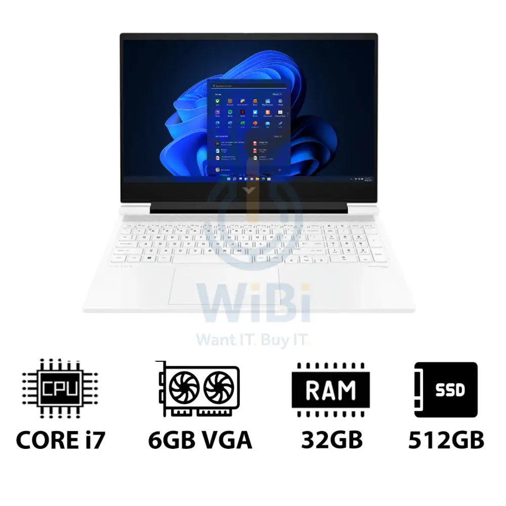HP Victus Gaming Laptop 16-R1041NE - 16.1’’ FHD / i7 / 32GB / 512GB (NVMe M.2 SSD) / RTX 4050 6GB VGA / Win 11 Pro