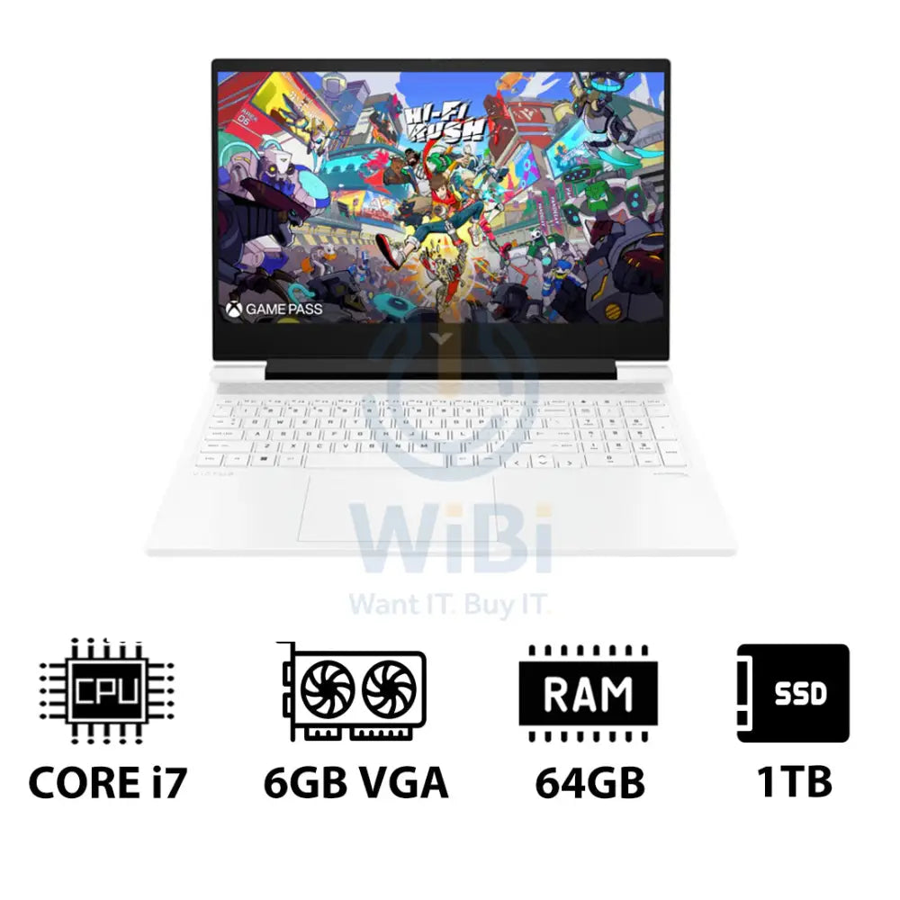 HP Victus Gaming Laptop 16-R1041NE - 16.1’’ FHD / i7 / 64GB / 1TB (NVMe M.2 SSD) / RTX 4050 6GB VGA / DOS (Without OS)