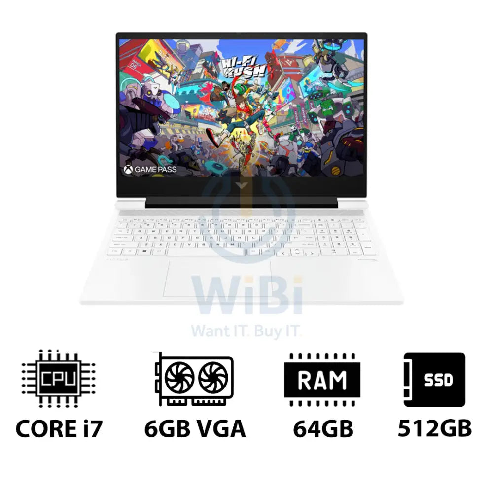 HP Victus Gaming Laptop 16-R1041NE - 16.1’’ FHD / i7 / 64GB / 512GB (NVMe M.2 SSD) / RTX 4050 6GB VGA / DOS (Without