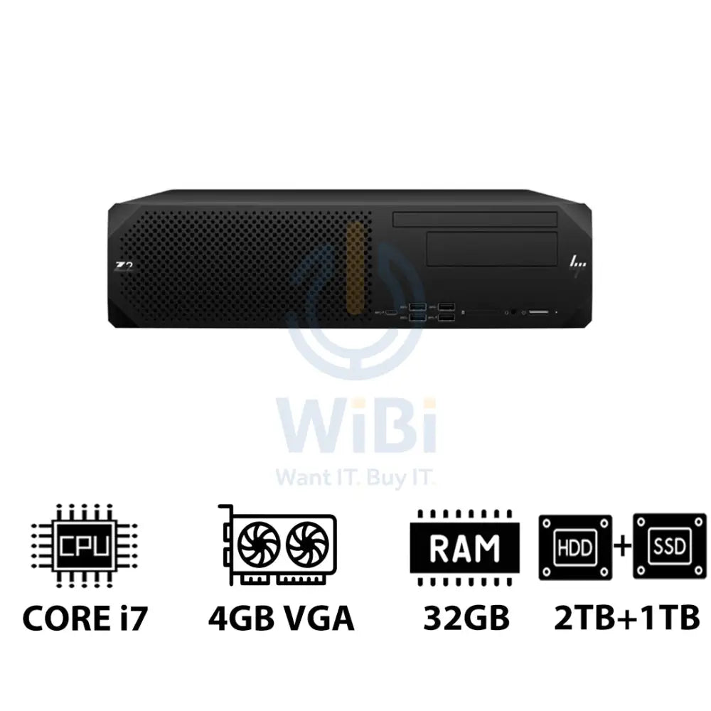 HP Z2 G9 SFF Workstation - i7-13700K 3.40GHz / 16-Cores / 32GB / 2TB HDD + 1TB (NVMe M.2 SSD) / T400 4GB VGA / Win 11