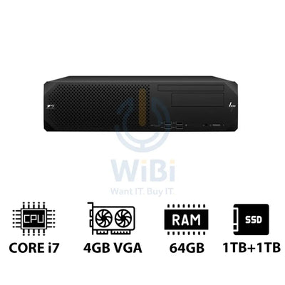 HP Z2 G9 SFF Workstation - i7-13700K 3.40GHz / 16-Cores / 64GB / 1TB + 1TB (NVMe M.2 SSD) / T400 4GB VGA / Win 11 Pro