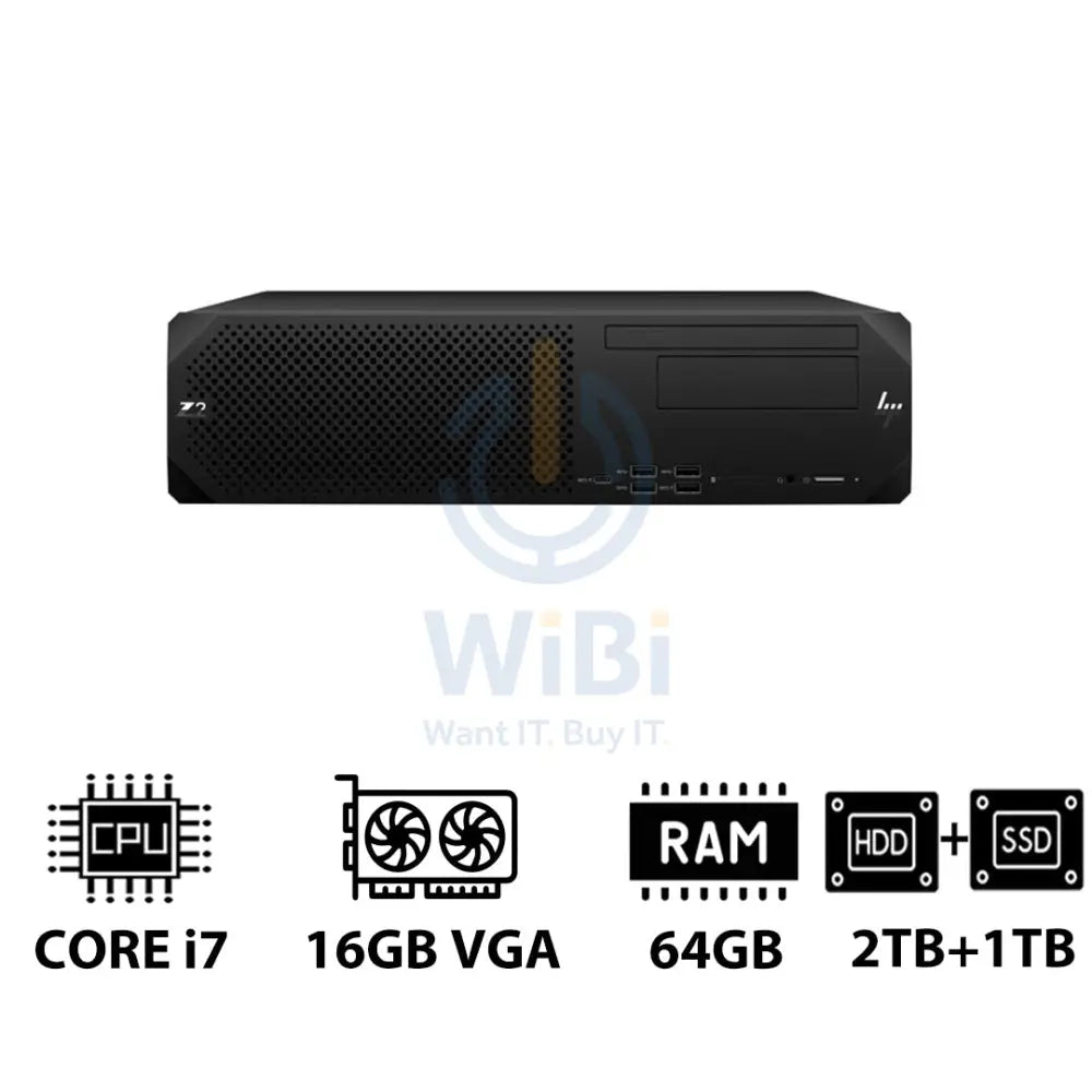 HP Z2 G9 SFF Workstation - i7-13700K 3.40GHz / 16-Cores / 64GB / 2TB HDD + 1TB (NVMe M.2 SSD) / RTX 2000 Ada 16GB VGA