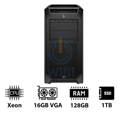 HP Z8 G5 Workstation - Xeon-2.0GHz / 12-Cores / 128GB / RTX 2000 ADA 16GB VGA / 1TB (NVMe M.2 SSD) / DOS (Without OS)