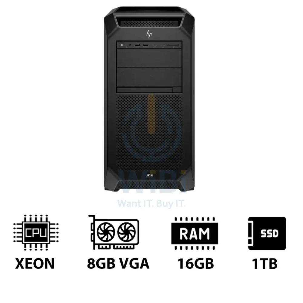 HP Z8 G5 Workstation - Xeon-2.0GHz / 12-Cores / 16GB / 1TB (NVMe M.2 SSD) / T1000 8GB VGA / DOS (Without OS) / 3YW