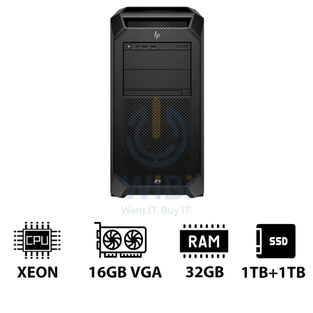 HP Z8 G5 Workstation - Xeon-2.0GHz / 12-Cores / 32GB / RTX 2000 ADA 16GB VGA / 1TB + 1TB (NVMe M.2 SSD) / Win 11 Pro