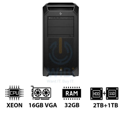 HP Z8 G5 Workstation - Xeon-2.0GHz / 12-Cores / 32GB / RTX 2000 ADA 16GB VGA / 2TB HDD + 1TB (NVMe M.2 SSD) / Win 11