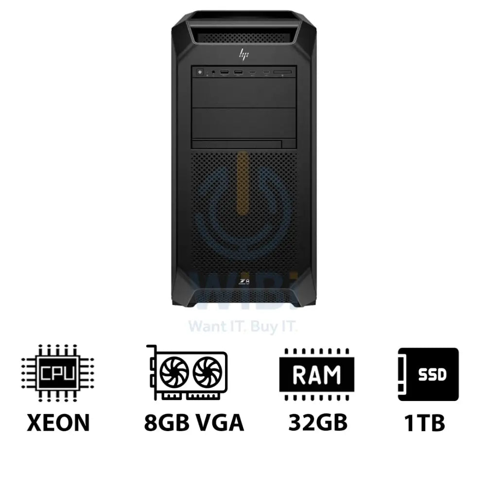 HP Z8 G5 Workstation - Xeon-2.0GHz / 12-Cores / 32GB / T1000 8GB VGA / 1TB (NVMe M.2 SSD) / DOS (Without OS) / 3YW