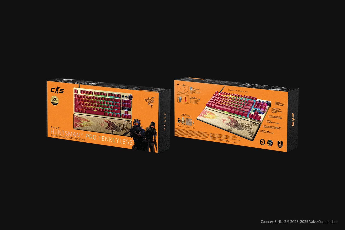 RAZER Huntsman V3 Pro Tenkeyless - US Layout - Counter-Strike 2 Ed. Gaming Keyboard