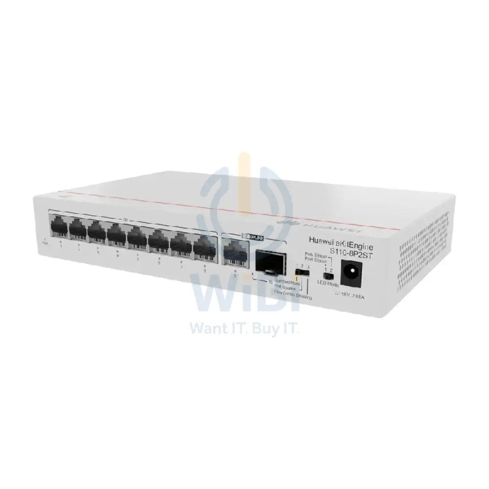 Huawei eKitEngine S110-8P2ST 8-Port Unmanaged Gigabit Ethernet - 8 Ports / 1x SFP / Unmanaged - Switch Networking