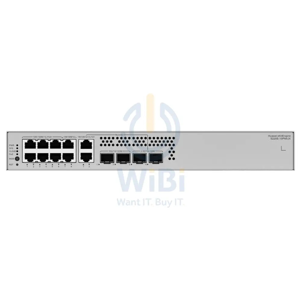 Huawei eKitEngine S220S-10PN4JX Switch - 76 Gbit/s / 2.5G SFP / GE RJ45 - Switch Networking Products > Switches