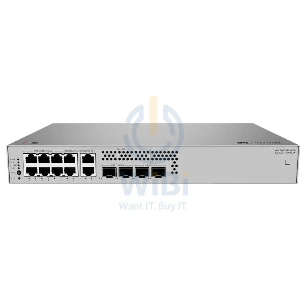 Huawei eKitEngine S220S-10PN4JX Switch - 76 Gbit/s / 2.5G SFP / GE RJ45 - Switch Networking Products > Switches