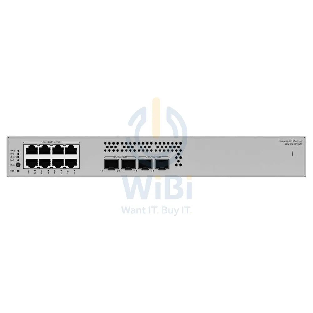 Huawei eKitEngine S220S-8P4JX Switch - 66 Gbit/s / 2.5G SFP / GE RJ45 - Switch Networking Products > Switches