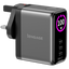 iEngage 100W TFT PD Charger (Triple USB-C + USB -A) W/Interchangeable UK/EU Plug