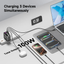 iEngage 100W TFT PD Charger (Triple USB-C + USB -A) W/Interchangeable UK/EU Plug
