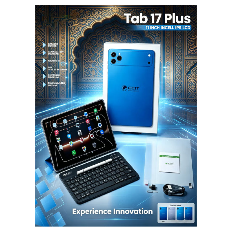 CCIT Tab 17 Plus Tablet - 11" IPS LCD / 16GB RAM / 1TB / 5G / 12000mAh / Blue