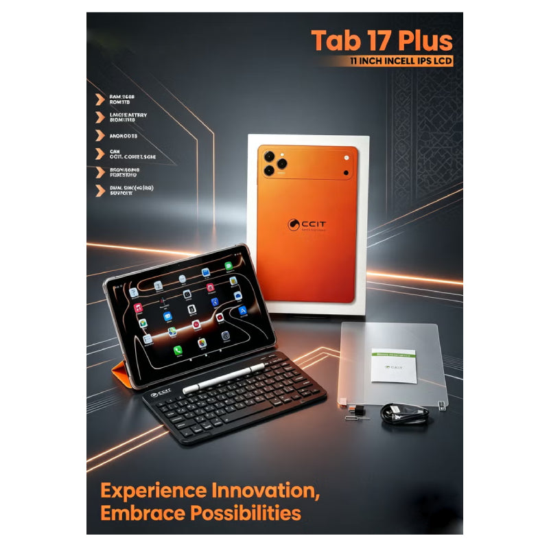 CCIT Tab 17 Plus Tablet - 11" IPS LCD / 16GB RAM / 1TB / 4G/5G / 12000mAh / Orange