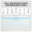iFacemall Keyboard Case for iPad Air 11 - RGB Backlit – White Accessories > Mobiles & Tablets > Tablets > Keyboard &
