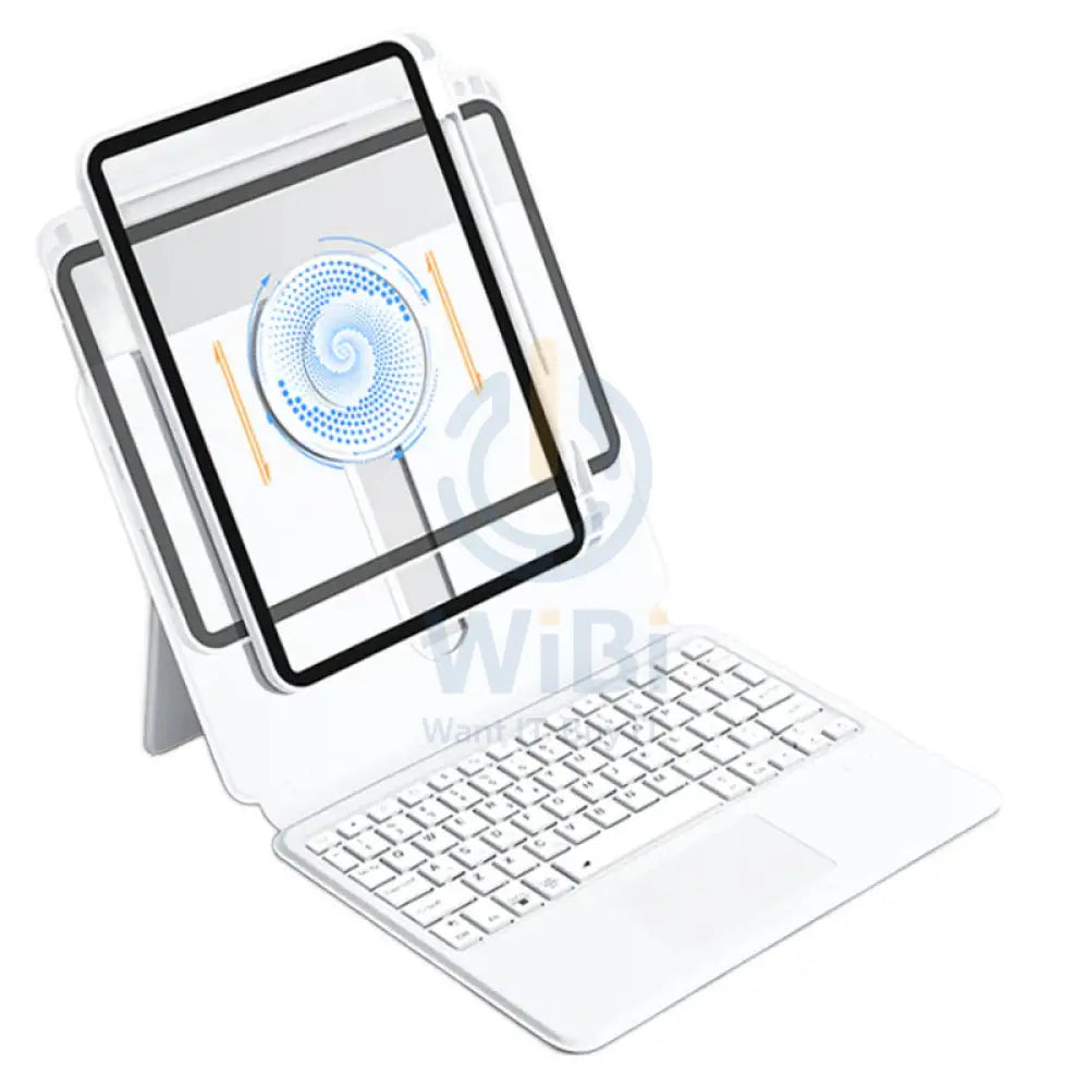 iFacemall Keyboard Case for iPad Air 11 - RGB Backlit – White Accessories > Mobiles & Tablets > Tablets > Keyboard &