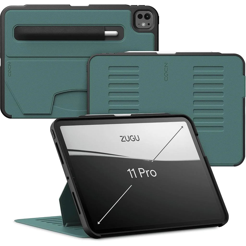 Bundle Offer - ZUGU iPad Pro 11 Gen 5/6 (2024-2025) Case - Pine + Rain Design mStand Tablet Plus iPad Stand - Silver