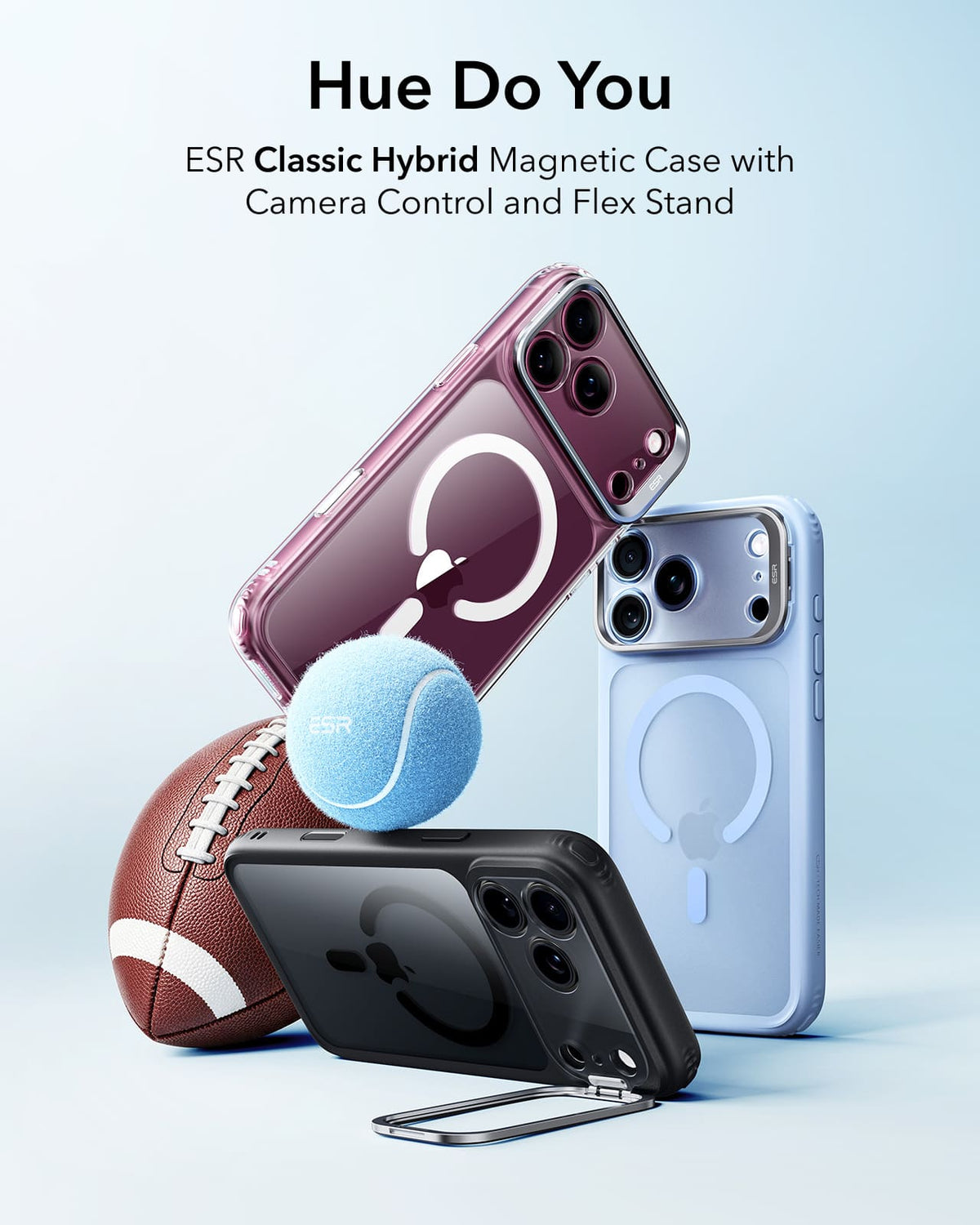 ESR Classic Hybrid Magnetic Case For Apple iPhone 18 Pro Max/Apple iPhone 17 Pro Max - Clear Black