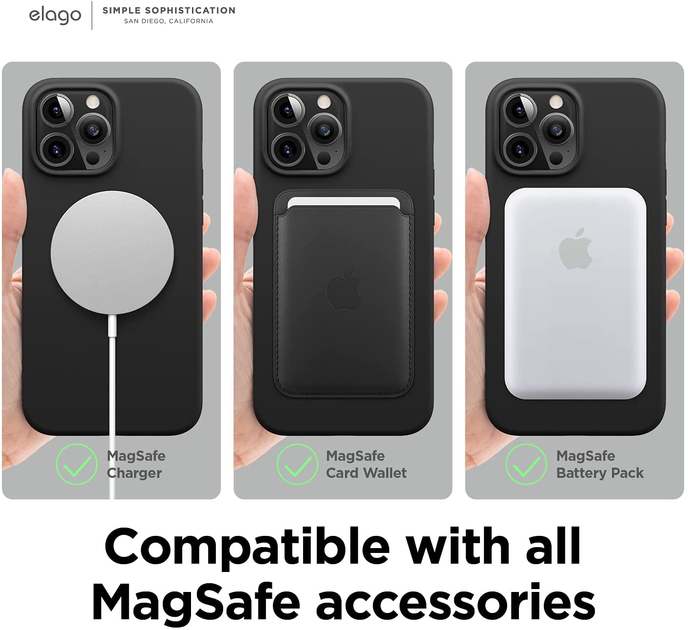 Elago Iphone 13 Pro Max  / Iphone 12 Pro Max Magsafe Soft Silicone Case - Black