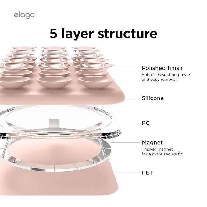 Elago Magnetic Suction Cup Mount - Light Pink