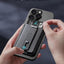 ESR Magsafe Leather Grip Wallet - Black Carbon Fiber