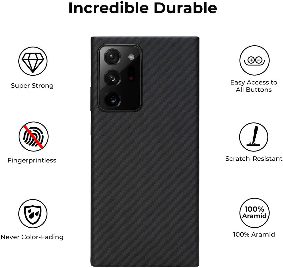 Pitaka Magez Case For Samsung Galaxy Note 20 Ultra - Karbon - Black/Grey Twill