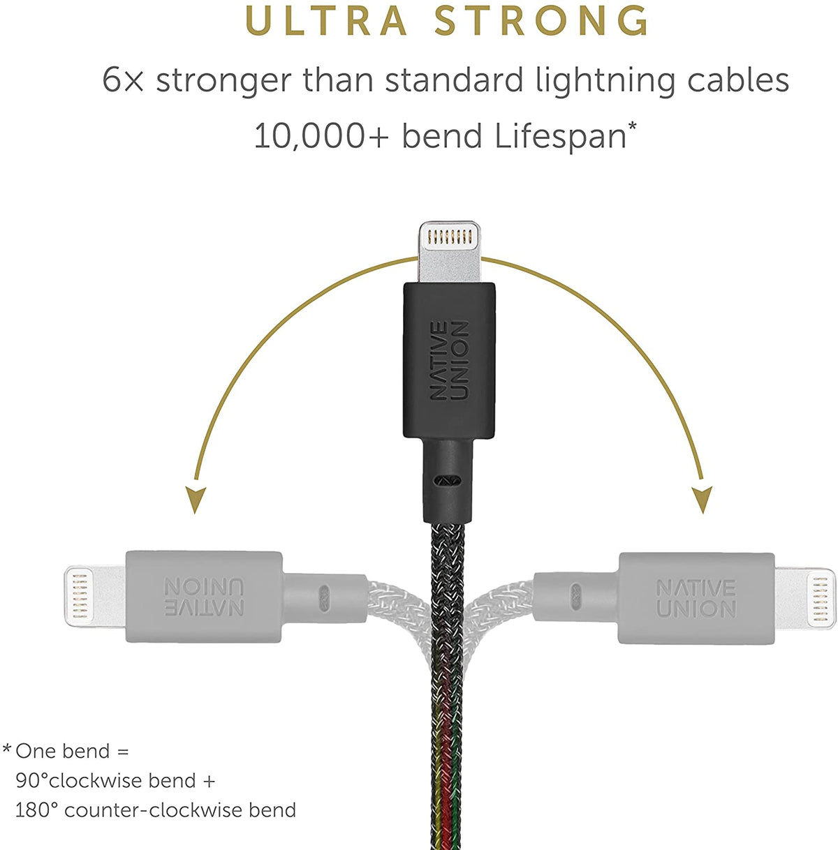 Native Union Belt Cable - Usb A To Lightning 1.2M - Cosmo Black
