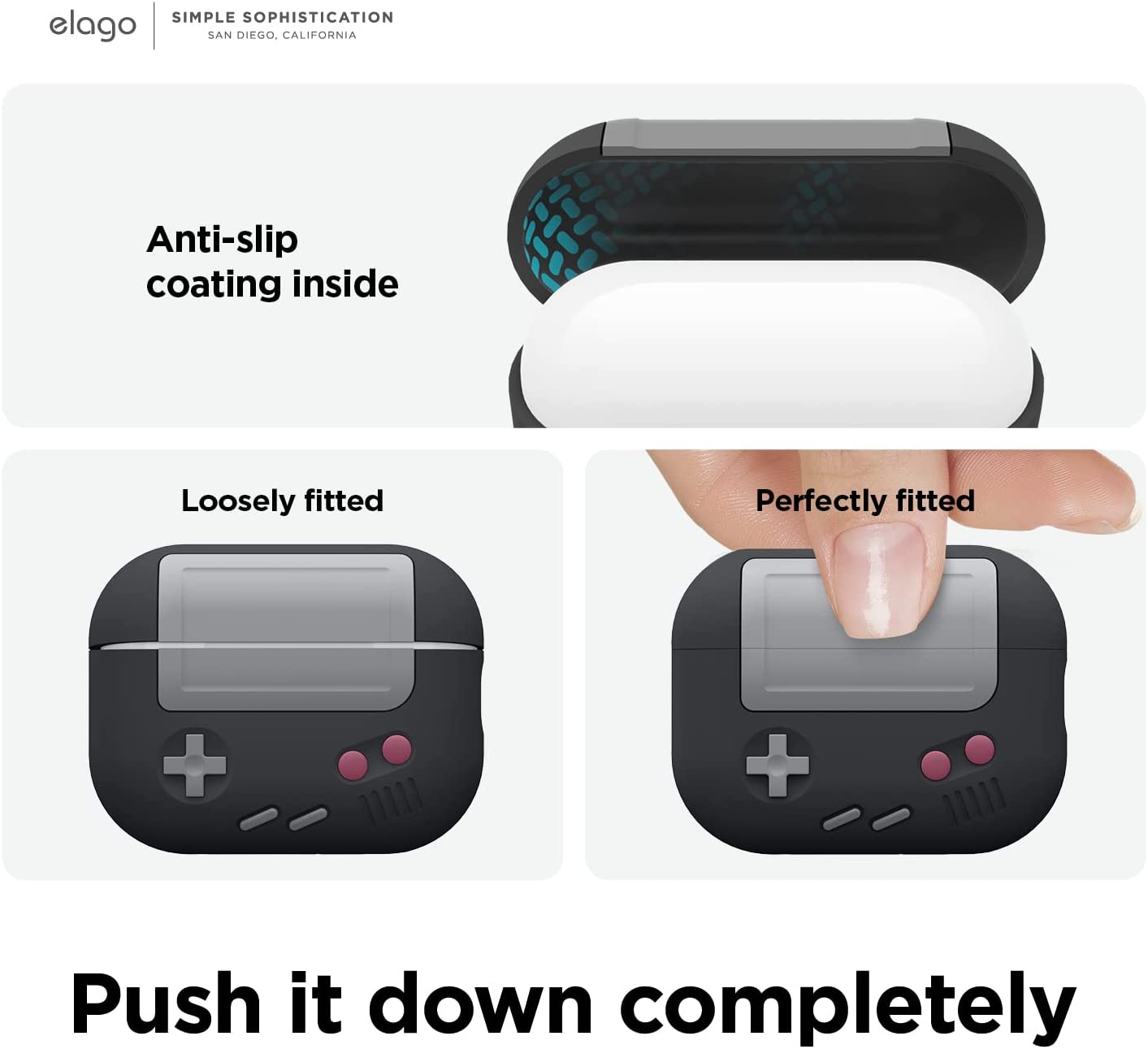 Elago AirPods Pro 2 AW5 Case with Round Straps - Black Accessories > Mobiles & Tablets