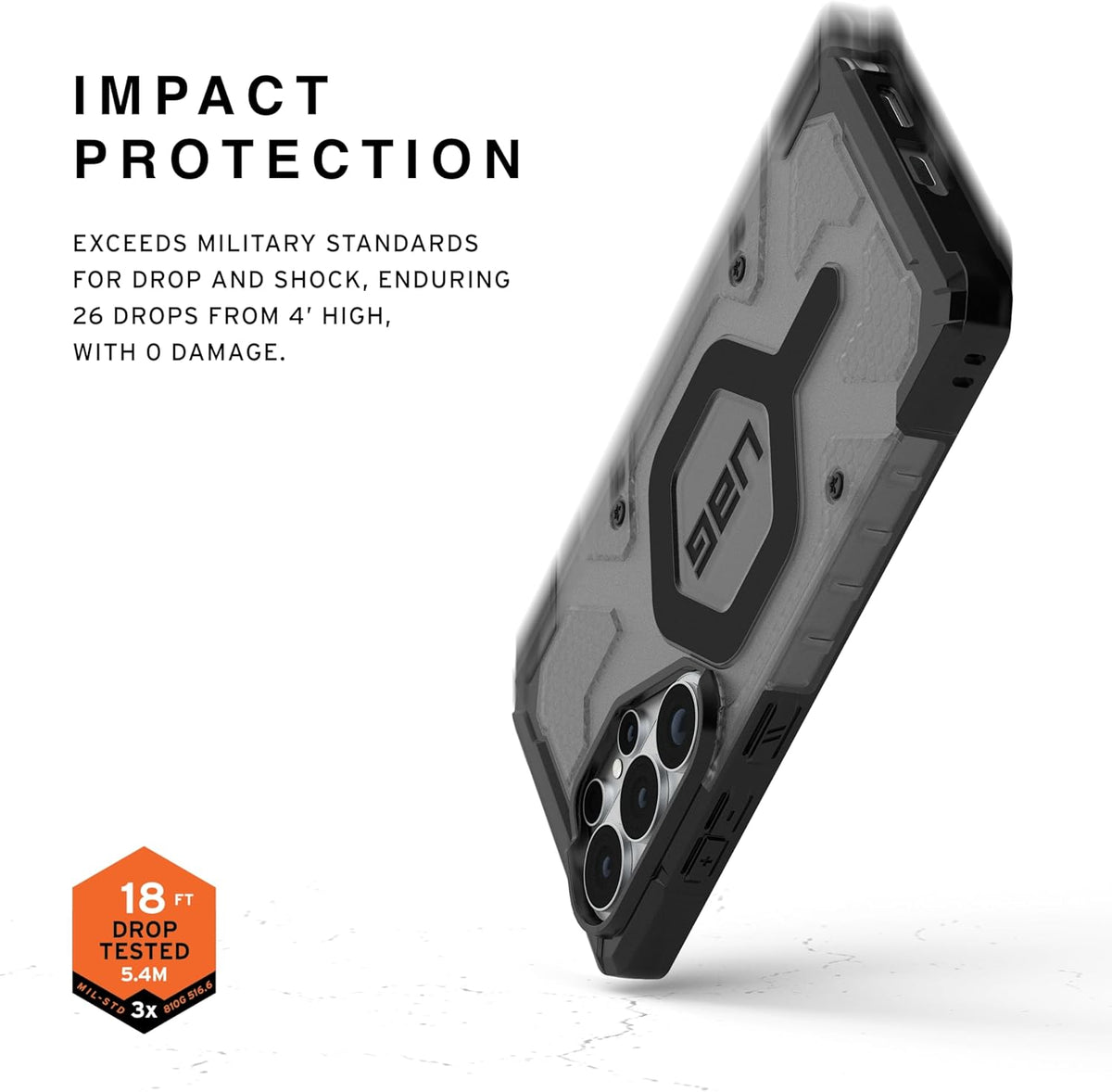 UAG Pathfinder Clear w/Magnet Case For Samsung Galaxy S26 Ultra - Ash/Black