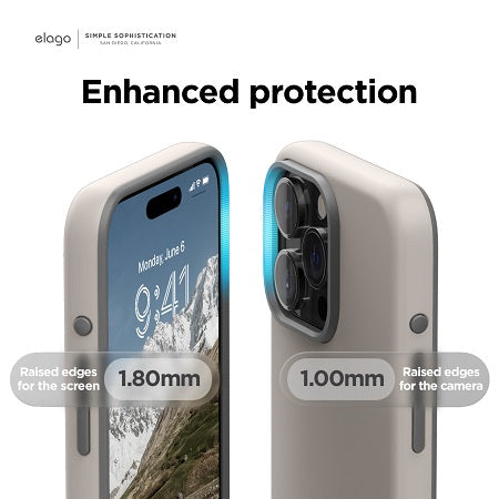 Elago iPhone 15 Pro Magsafe Glide Case - Stone / Medium Gray