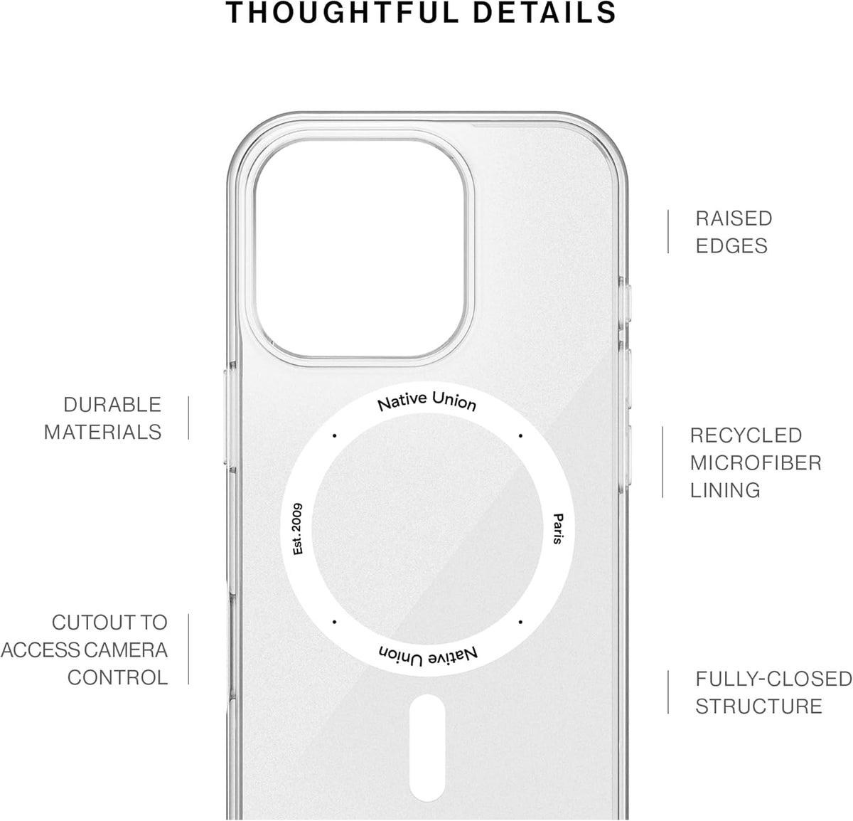 Native Union Iphone 16 Pro (Re) Clear Case - Transparent