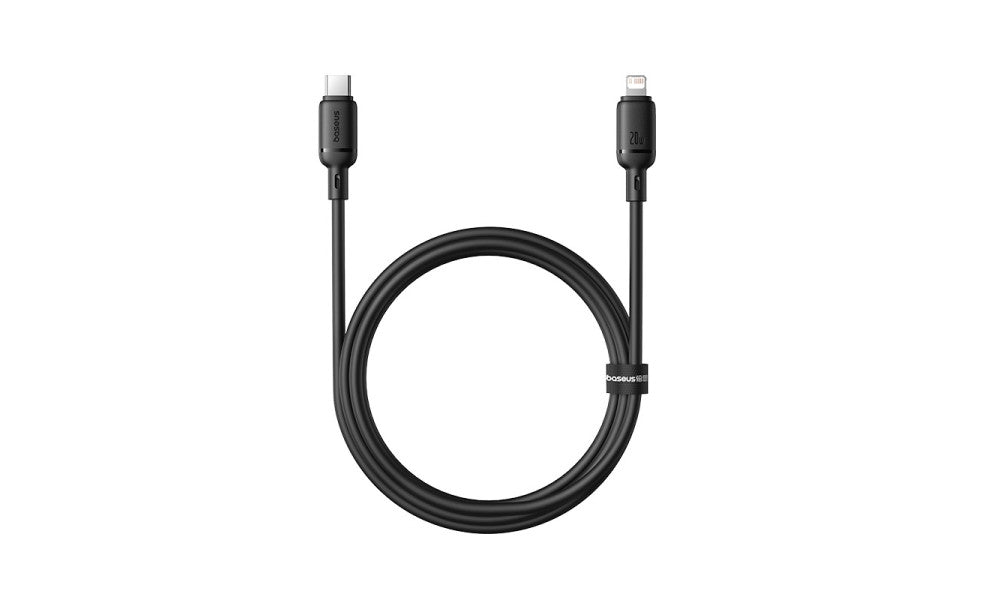 Baseus Silky Series Fast Charging Cable - USB-C / Lightning / 20W / 1 Meter / Cluster Black