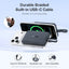 Baseus EnerFill FM11 Magnetic Wirless 15W Power Bank with Built-in USB-C Cable - 10000mAh / 30W /USB-C /  Cosmic Black