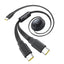 Baseus Free2Pull Mini 2-in-1 Retractable Fast charging Cable - USB-C / 100W / 1.2 Meter / Cosmic Black