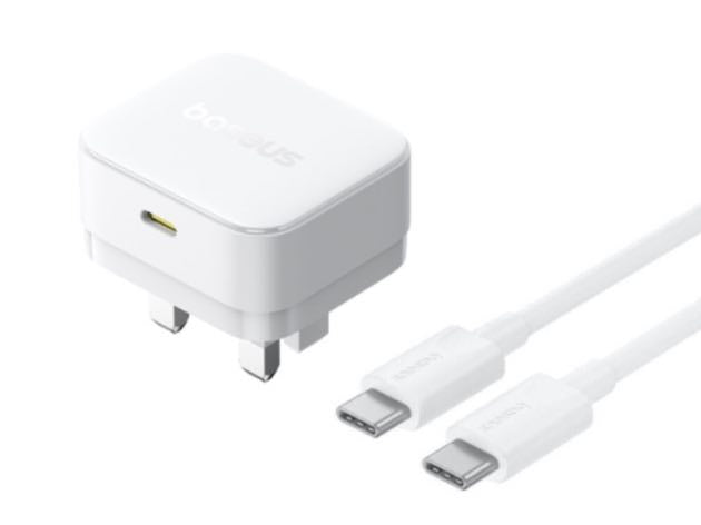 Baseus Palm Fast Charger with Cable - USB-C / 30W / Moon White