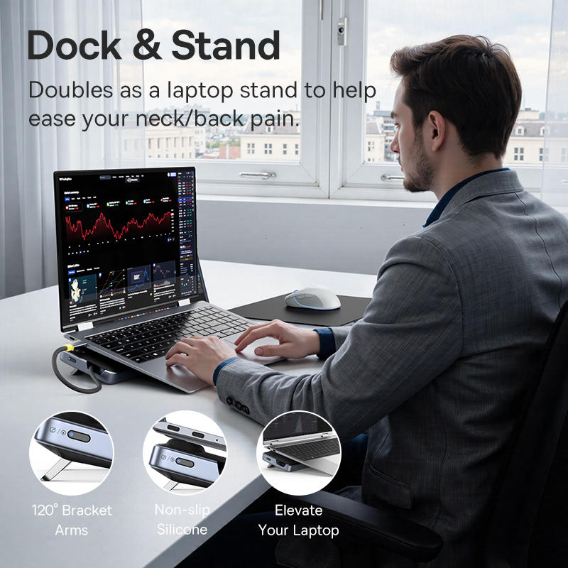 Baseus EliteJoy EH3 12-in-1 USB-C HUB With Stand - Space Grey