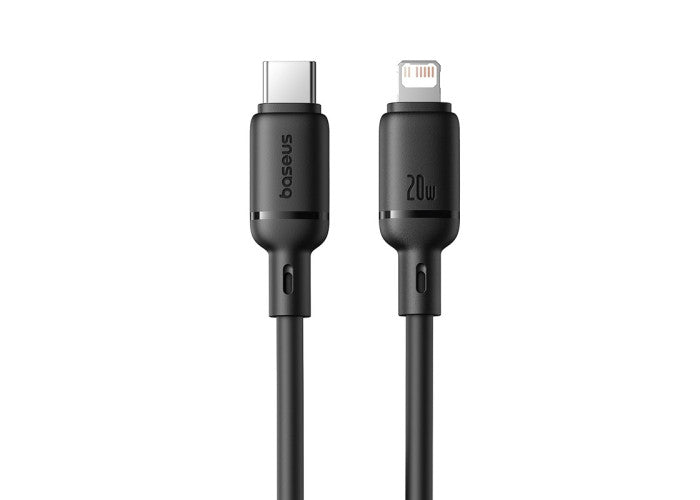 Baseus Silky Series Fast Charging Cable - USB-C / Lightning / 20W / 2 Meter / Cluster Black